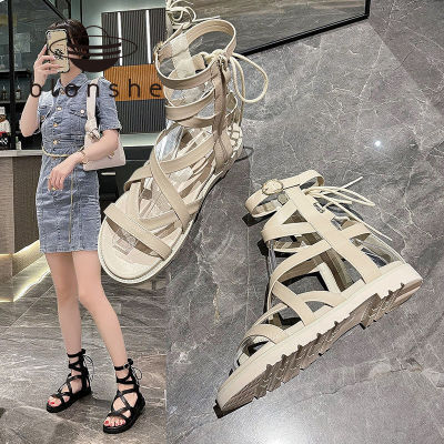 TOP☆Heels For Women Wedge Sandals For Women On Sale Strap Shoes For Women High Heels Shoes Women Leather Shoes Hollow Roman Shoes INS New SH-031608