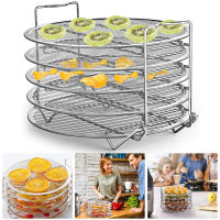 5 Stackable Dehydrating Rack ย่างสำหรับ Air Fryer Air Fryer Dehydrator Rack ใช้งานร่วมกับ Ninja Foodi 6.5qt และ8qt ขาตั้งสแตนเลสเกรดอาหาร