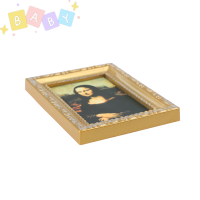 FactoryOutlete?Cheap? 1:12ตุ๊กตาตกแต่ง Acces Antique Manny กรอบน้ำมันภาพวาด Mona Lisa