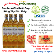 Mật Ong Phúc Khang - Combo 4 chai mật ong rừng Tây Bắc Phúc Khang 720G