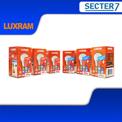 หลอดไฟ LED เกลียว E27 LED Bulb ขนาด 7,9,12W มีทั้งแสงเดย์ และแสงวอร์ม ให้เลือก ยี่ห้อ   Luxram  คุณภาพมาตรฐาน มอก.