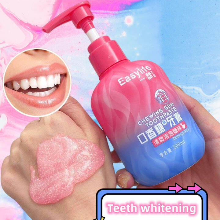 chewing gum toothpaste teeth whitening fresh breath probiotic oral care