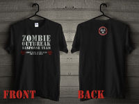 Kaus Oblong Uniseks Baru Desain Murah Baru 2 Sisi Zombie Tim Tanggapan Wabah Zort T Shirt Bio Hazard Hitam Kaus Amerika S-4XL-5XL-6XL