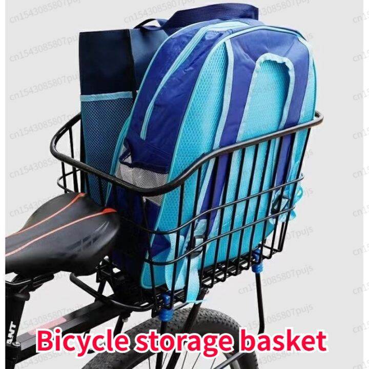 hot-rear-rack-storage-basket-folding-mountain-student-with-and-reflector