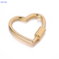 ?【Lowest price】SUTAI ห่วงเปิดสปริงรูปหัวใจสำหรับประตูคลิปหนีบพวงกุญแจอุปกรณ์เสริมแบบทำมือ