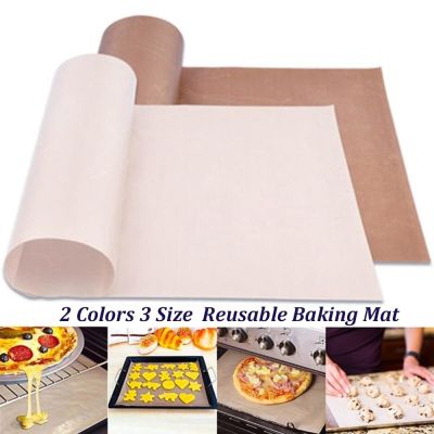 New 1Pc Reusable Baking Mat Ptfe Non-stick BBQ Cake Cookie Baking Pad Barbecue Cooking Plate Party Grill Mat Tools Accessories