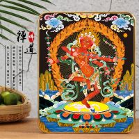 Tibetan esoteric Dharma protector portrait of the Mother Buddha of Ming Dynasty Phnom Penh photo frame decorative painting and