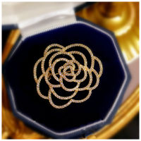 Brooches For Women Cubic Zirconia Silver Flower Pin Temperament Brooch Corsage Fine Jewelry Valentines Day Gift for Lover