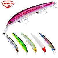 PROBEROS 1PC Minnowเหยื่อตกปลา9G/11.5ซม.เหยื่อแบบแข็งปลอม8 # ตะขอแหลมทาสีTrout Tackle DW456