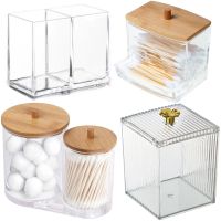 Cotton Swabs Storage Holder Transparent Makeup Jewelry Organizer