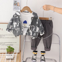 IENENS Spring Autumn 3PCS Kids Baby Boys Clothes Fashion Clothing Sets Infant Boy Coat + Shirt + Pants Outfits Suits Children Wears Toddler Street Style 1-5 Years