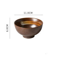 Japanese Style Ceramic Under Glazed Ramen Bowl Porcelain Large Soup Noodle Bowl Restaurant Household Retro Rice Bowl Dinnerware