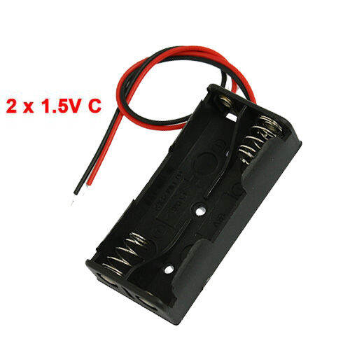 black-plastic-battery-case-holder-wire-2-x-1-5v-aaa