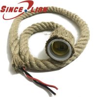 18awg Retro Twisted cable Electrical Wire Beige Textile Cable Vintage Lamp Cord Braided Retro Pendant Light Lamp Wire Hemp Rope