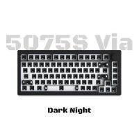 Akko 5075S ผ่านชุด DIY สำหรับไฟ RGB Backlit 3/5-Pin Hotswap คีย์บอร์ดเล่นเกมกลไกการจัดวาง75% ด้วยปุ่มคีย์บอร์ด Barebone