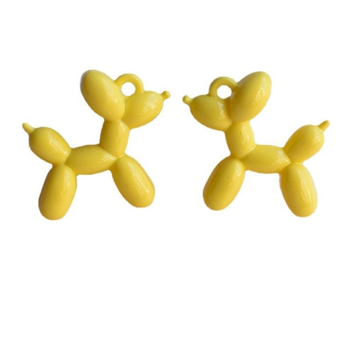 10-pack-new-shiny-color-balloon-dog-stereo-accessories-phone-case-bag-keychain-pendant-accessories-ornament-resin