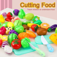 22Pcs + Pizza Children Pretend Play juguetes House Toy Cutting Fruit Plastic Vegetables Food Kitchen Baby Classic Educational Toys for Girls