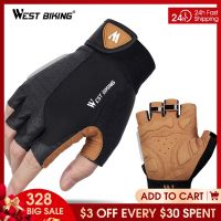 WEST BIKING Cycling Gloves MTB Bike Bicycle Half Finger Gloves Men Women Summer Gym Fitness Non-slip Breathable Sports Gloves