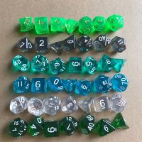 【LZ】 7 PÇS/LOTE 6 Tipos Opção Dados Transparentes de Acrílico de Alta Qualidade Digital Acessórios Dice Game Set