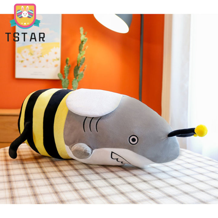 ts-ready-stock-funny-shark-bee-plush-doll-multipurpose-super-soft-throw-pillow-cushion-kids-birthday-christmas-gift-cod