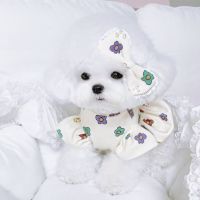 Summer New Dog Clothes Cute Small Flower Dress Pet Ventilate Dress Puppy Teddy Fadou Princess Skirt XS-XL Dresses