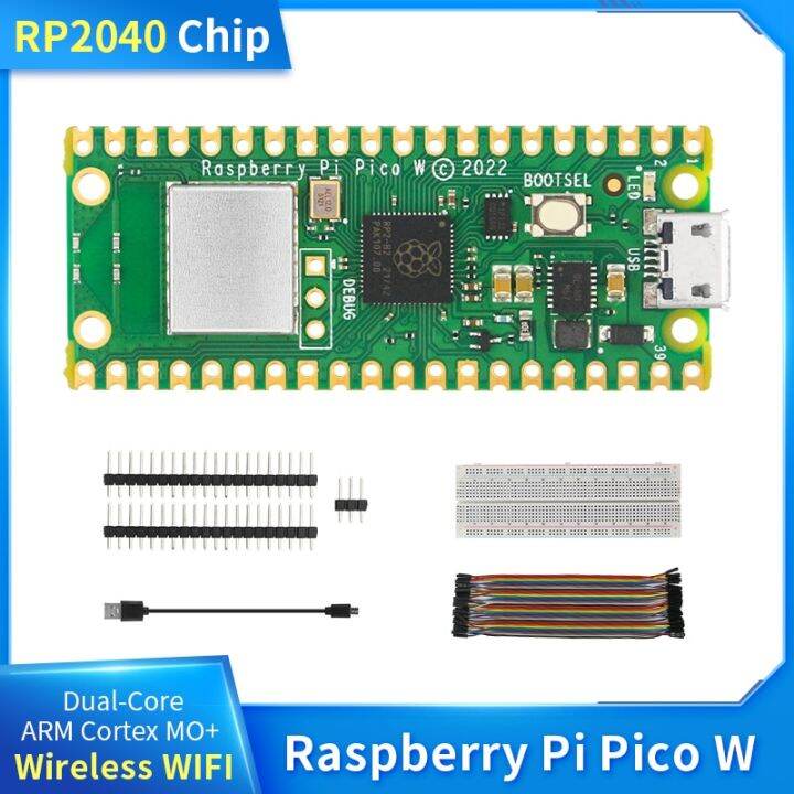 Raspberry Pi Pico W พร้อมชิป RP2040ไร้สาย,Dual-Core แขนคอร์เท็กซ์ MO ...