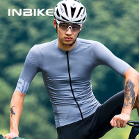 INBIKE ชุดกีฬาจักรยานแขนเสื้อสั้นปั่นจักรยานเสือภูเขาสำหรับผู้ชายเสื้อผ้ากีฬาเสื้อเจอร์ซีย์นักปั่นบนท้องถนนสำหรับผู้ชาย