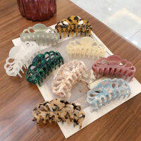 New Korean Women Acetate Hollow Hair Claws Clips 2020 Resin Colorful Hair Clamps Grips tail Holder Accessories