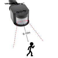 Motion Sensor สวิตช์ไฟกลางแจ้ง AC 220โวลต์อัตโนมัติอินฟราเรด PIR Motion Sensor สวิทช์ที่มีไฟ LED สีดำ