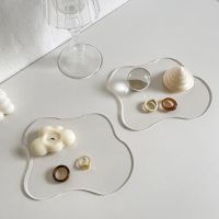 Irregular Acrylic Coasters Clear Mirror Coasters Nordic Ins Simple Table Mat Desktop Decor Ornaments Home Shooting Props 테이블매트 Cups  Mugs Saucers