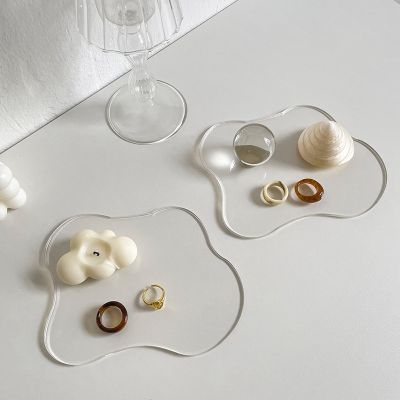 Irregular Acrylic Coasters Clear Mirror Coasters Nordic Ins Simple Table Mat Desktop Decor Ornaments Home Shooting Props 테이블매트