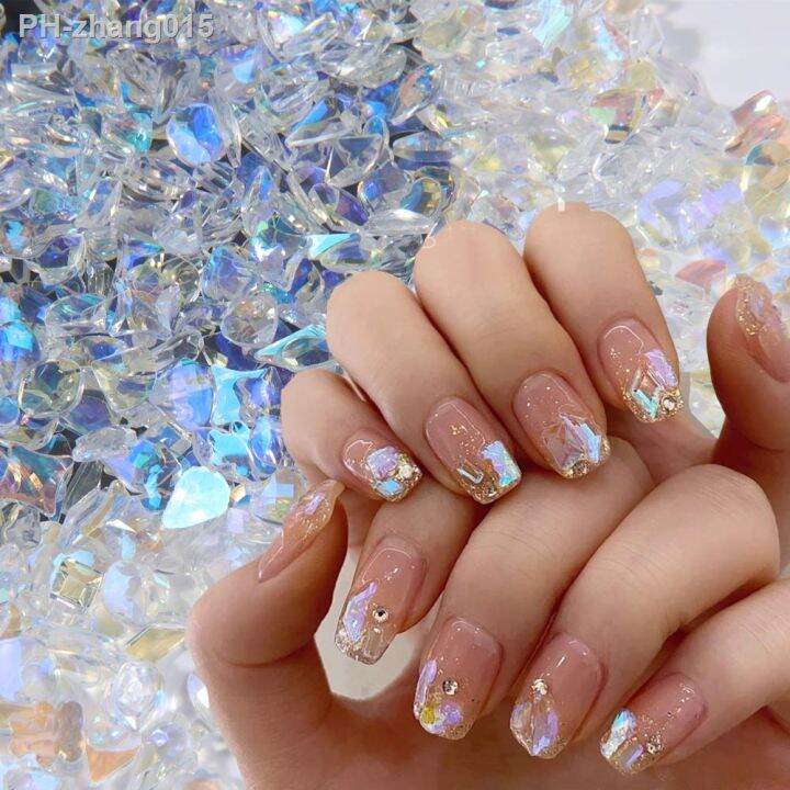 3D Nail Art Gems Glitter Diamond Manicure Decor Rhinestones Flatback AB  Crystal