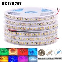 【hot】™☃ 12V 24V 5m 10m 15m 20m/Roll 3000K 4000K 6000K 120LEDs/m 2835 Rope Tape Lamp