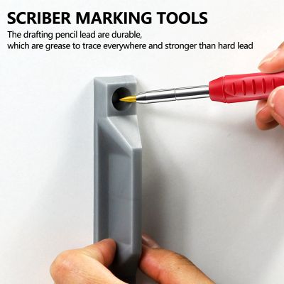 Solid Carpenter Pencils With 36 Refills, Woodworking Tools Solid Deep Hole Pen Marking Tool For Woodworking สถาปนิก