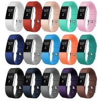 (CALGY Phone protection)สายรัดข้อมือซิลิโคนสำหรับ Fitbit Charge 2อุปกรณ์เสริมสร้อยข้อมือนาฬิกาอัจฉริยะสายรัดทดแทนสำหรับ Fitbit Charge 2ขนาดเล็ก