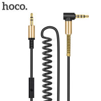 HOCO Jack 1.8 Audio Cable 3.5mm Speaker Line Aux Cable With Microphone for iPhone Samsung Car Headphone 2M Spring Extension Cord Cables