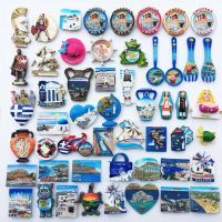 Fridge Magnets Greece Athens Travel Memorial Fridge Magnet Sticker 3D Resin Souvenir Magnetic Refrigerator Stickers