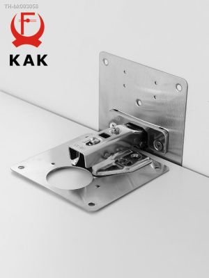 ■✿ KAK 8 قطع خزانة المفصلي إصلاح لوحة الفولاذ المقاوم للصدأ مع مسامير الأثاث الباب المفصلي تحديد لوحة الباب الأجهزة أدوات إصلاح