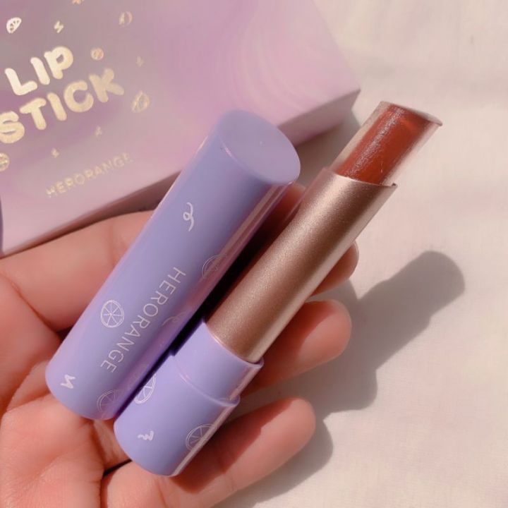 lip-stick-herorange-ลิปมันเปลี่ยนสี-ให้ริมฝีปาก-ฉ่ำวาว-he6133