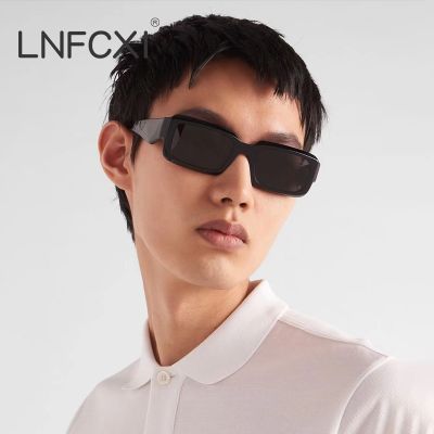 【lz】◇✁  LNFCXI-Quadrado pequeno quadro óculos de sol para homens e mulheres armação de óculos listrado prescrição óculos de sol Brand Design