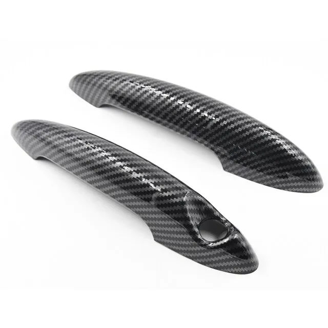 Spot Fast Shipping Gloss Black Or Carbon Fiber Car Door Handle Cover