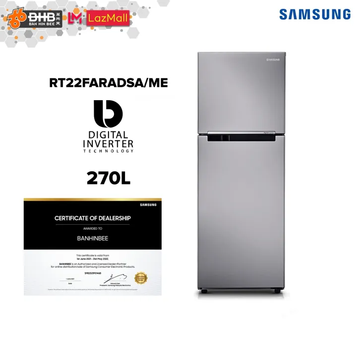 Samsung RT22FARADSA/ME Top Mount Freezer with Digital Inverter
