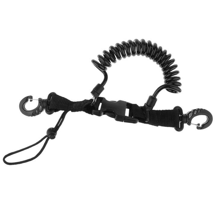 scuba-diving-dive-snappy-coil-spring-spiral-lanyard-with-clips-quick-release-buckle