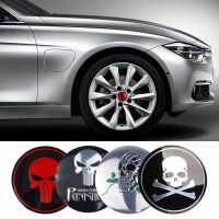 Style car 56mm 4pcs/set Automotive General Modified Punisher Skull MMJ World Tour Star Car Wheel Hub Caps Stickers Tire Center Cover Mark ABS Decorative Auto Wheel Frame Cover Standard Stickers Rim Cover Decals