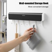 【YF】 Wall-Mounted Storage Rack With Hook Shelf Box For Bathroom Door  Clothes Key Organizer Accessories Punch-Free