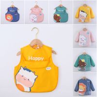 【YD】 Baby Apron Bibs Toddler Short And Sleeve Scarf Smock Feeding Bib Infant Boys Kids Burp Bandana