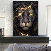 บทคัดย่อ Lion And Tiger Wall Art Picture - Modern Classic ภาพวาดผ้าใบสำหรับห้องนั่งเล่นโซฟาตกแต่ง-โปสเตอร์สัตว์ Stare Effect