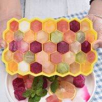 【cw】 Bandeja de nido abeja para hacer cubitos hielo molde silicona con forma creativa rayo Bar fiesta frío accesorios cocina 37 Unidades