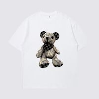 Summer High Quality Men T-Shirts Tops Luxury Bear Design Printed Oversized T Shirt For Men Cotton Streetwear Unisex