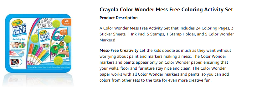 Crayola Color Wonder Mess Free Coloring Activity Set 30+Piece 5 Toddler Toys 4 6 Gift for Kids 3 